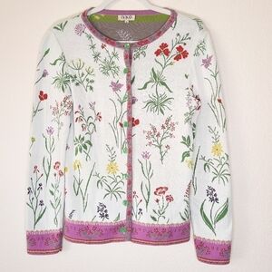 Ivko Wild Flower Cardigan Sweater 38